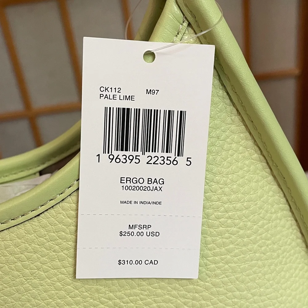 Coachtopia Ergo Lime Green Shoulder Bag NWT - Picture 15 of 17